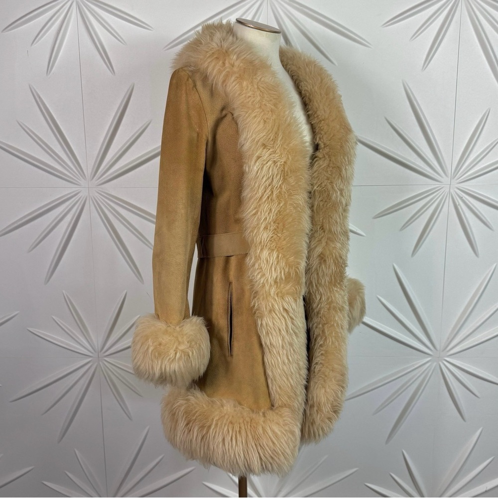 🎸  PENNY LANE COAT FREE PEOPLE VINTAGE ROSE BOWL CIRCA 1970’S🤘🏽 - Picture 5 of 14